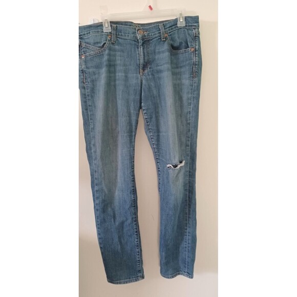 Old Navy The Diva Women Jeans size 12 Reg Ruff Torn Skater Sports Distressed - Picture 2 of 11